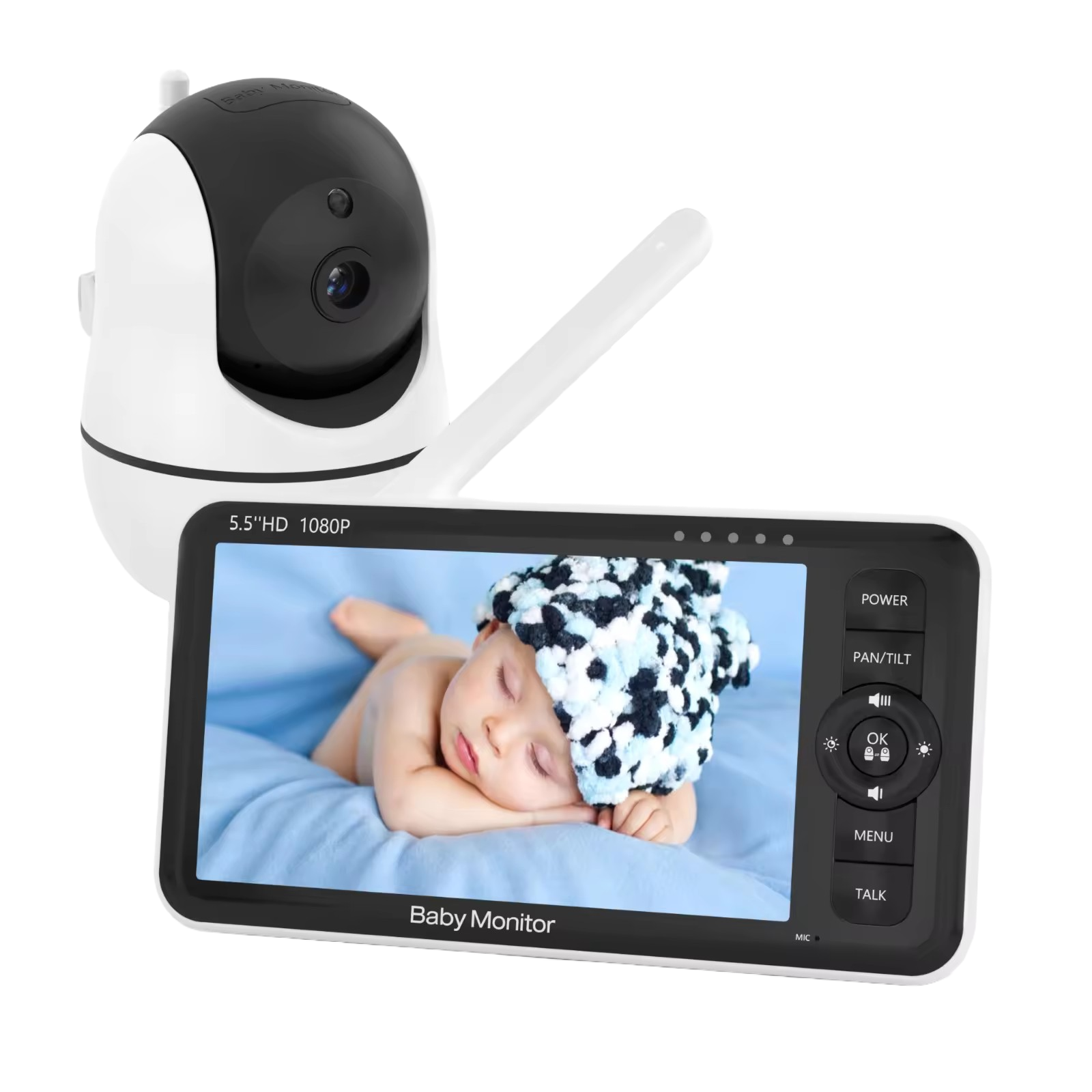 5.5 Inch 1080P Good Quality Newest Baby Monitor Home Security CCTV Camera