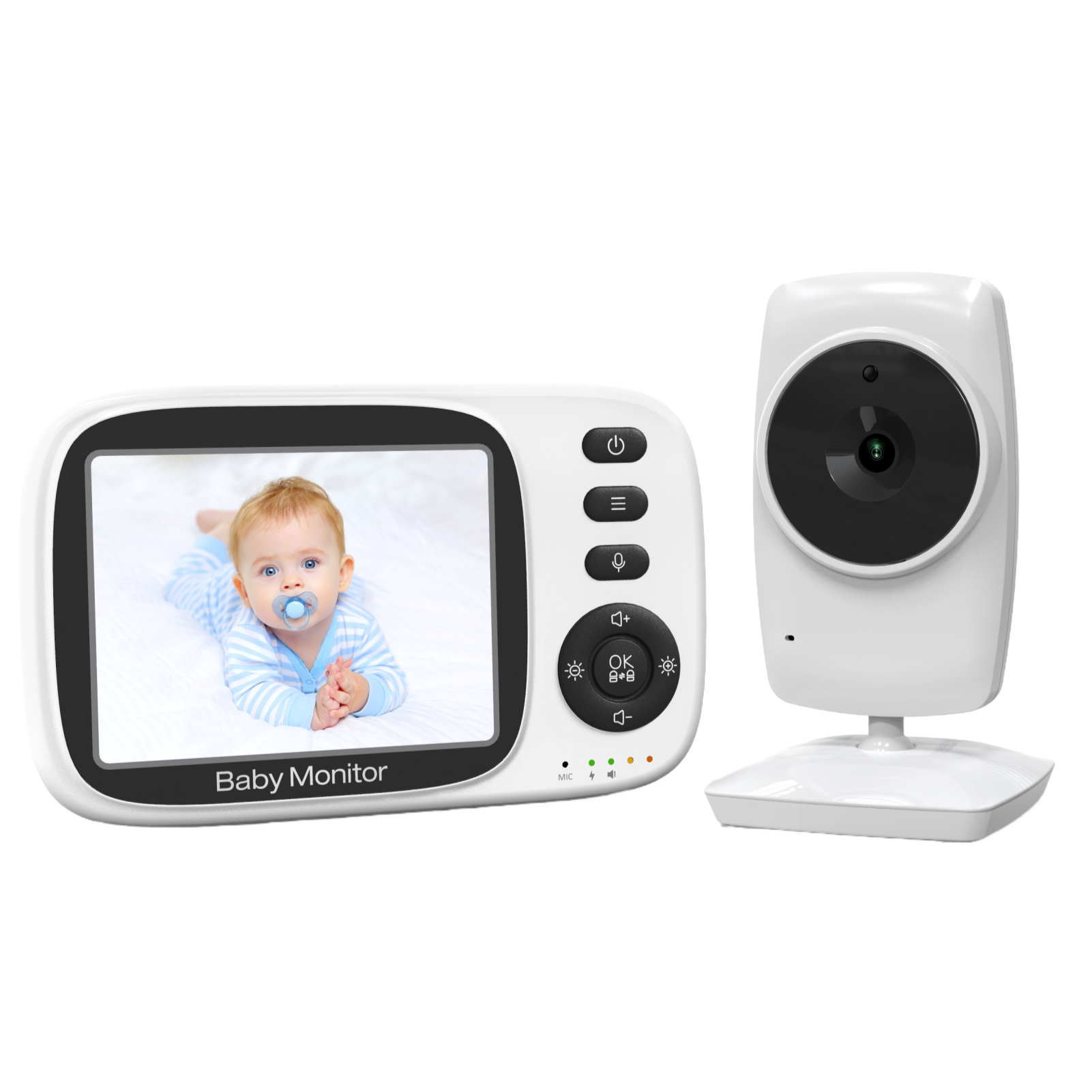 2.4G Wireless With 3.2 Inches LCD 2 Way Audio Talk Night Vision Video Baby Monitor Surveillance